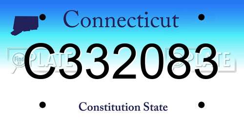 C332083 Connecticut License Plate