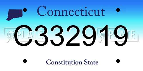 C332919 Connecticut License Plate