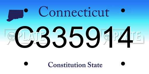 C335914 Connecticut License Plate
