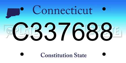 C337688 Connecticut License Plate