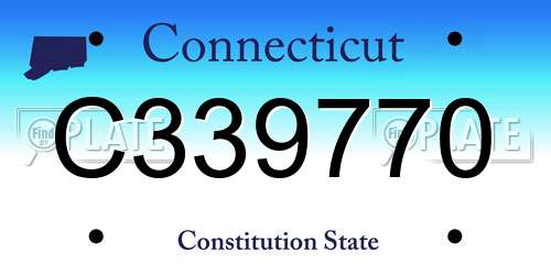 C339770 Connecticut License Plate