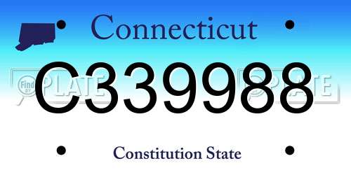 C339988 Connecticut License Plate