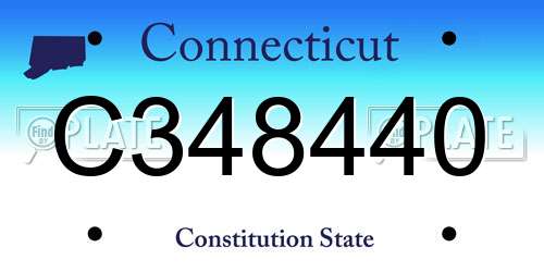 C348440 Connecticut License Plate
