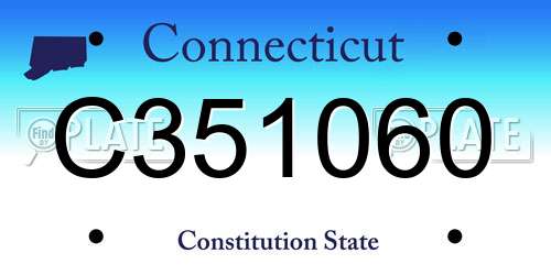 C351060 Connecticut License Plate