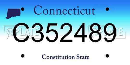 C352489 Connecticut License Plate