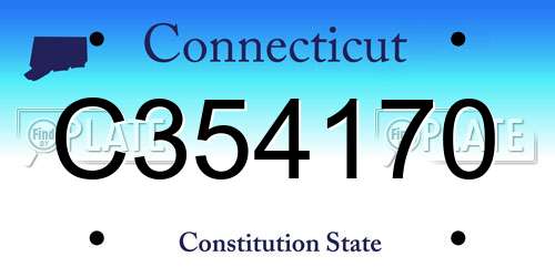 C354170 Connecticut License Plate
