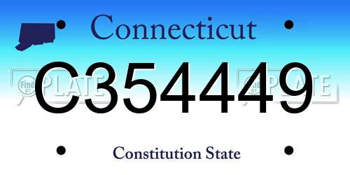 C354449 Connecticut License Plate