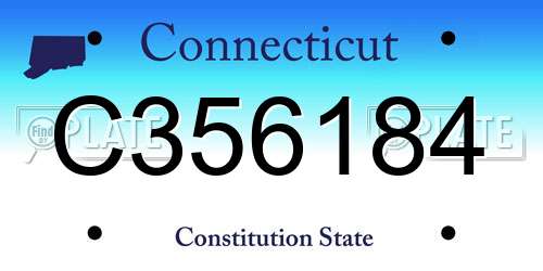 C356184 Connecticut License Plate
