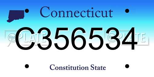 C356534 Connecticut License Plate
