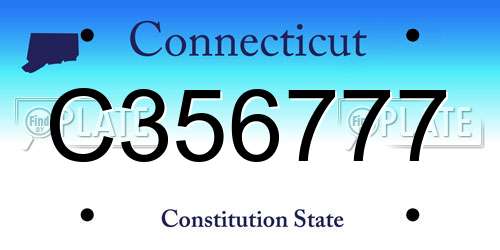 C356777 Connecticut License Plate