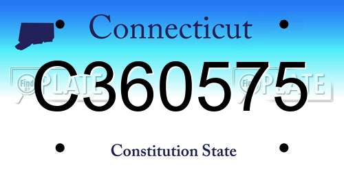 C360575 Connecticut License Plate