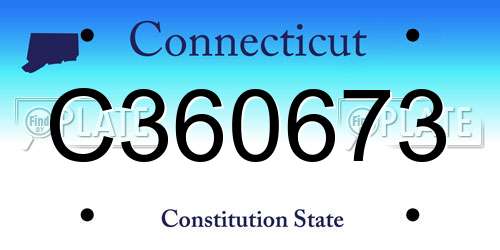 C360673 Connecticut License Plate