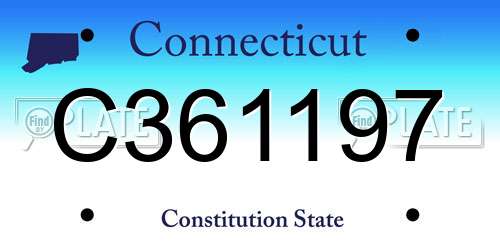 C361197 Connecticut License Plate