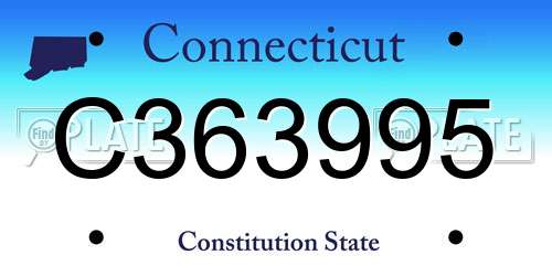 C363995 Connecticut License Plate