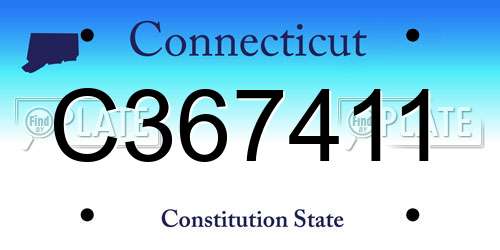 C367411 Connecticut License Plate