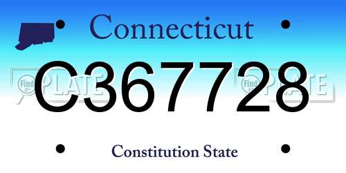C367728 Connecticut License Plate