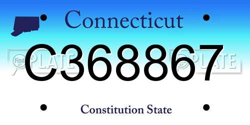 C368867 Connecticut License Plate