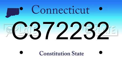 C372232 Connecticut License Plate