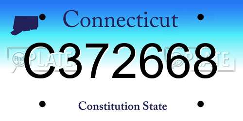 C372668 Connecticut License Plate