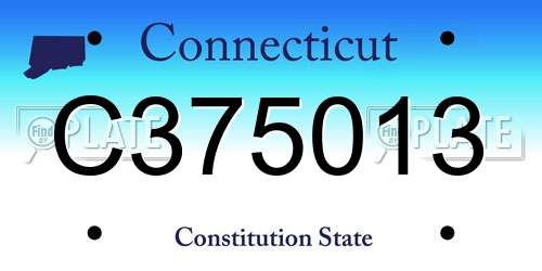 C375013 Connecticut License Plate