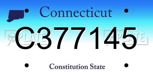 C377145 Connecticut License Plate