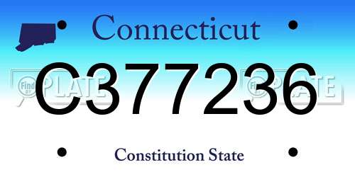 C377236 Connecticut License Plate