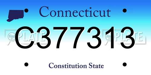 C377313 Connecticut License Plate