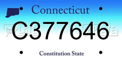 C377646 Connecticut License Plate