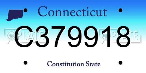 C379918 Connecticut License Plate