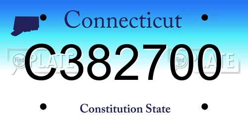 C382700 Connecticut License Plate