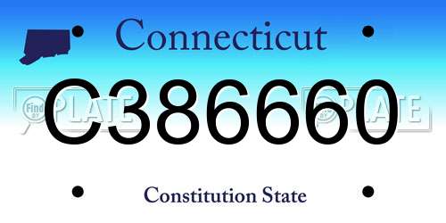 C386660 Connecticut License Plate