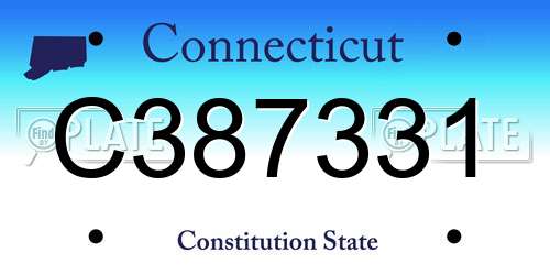 C387331 Connecticut License Plate