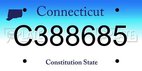 C388685 Connecticut License Plate