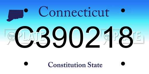 C390218 Connecticut License Plate