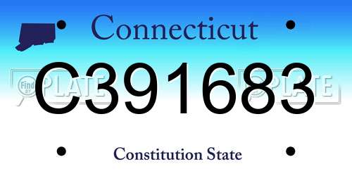 C391683 Connecticut License Plate