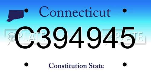 C394945 Connecticut License Plate