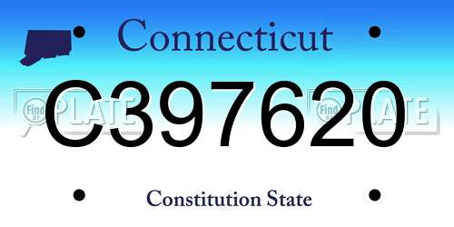 C397620 Connecticut License Plate