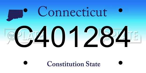 C401284 Connecticut License Plate