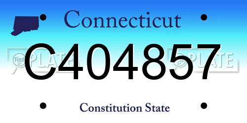 C404857 Connecticut License Plate