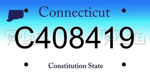 C408419 Connecticut License Plate
