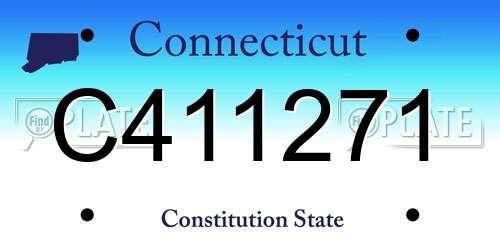 C411271 Connecticut License Plate