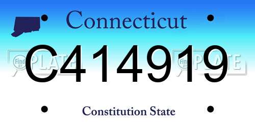 C414919 Connecticut License Plate