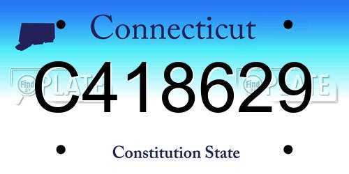 C418629 Connecticut License Plate
