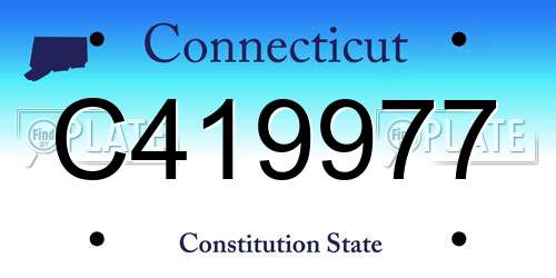 C419977 Connecticut License Plate