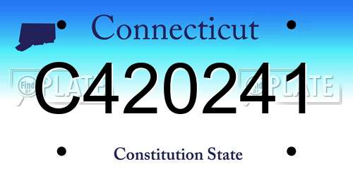 C420241 Connecticut License Plate