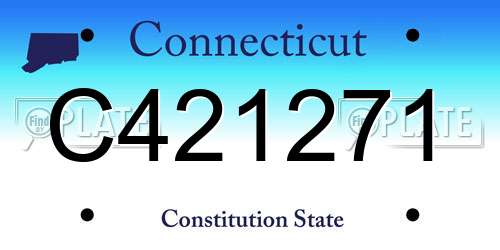C421271 Connecticut License Plate