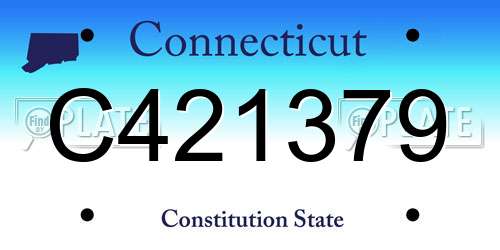 C421379 Connecticut License Plate