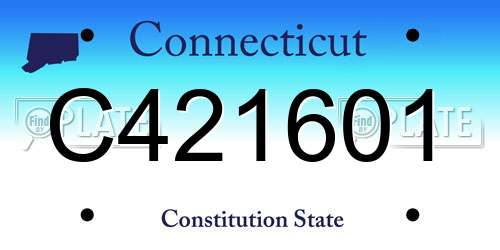 C421601 Connecticut License Plate