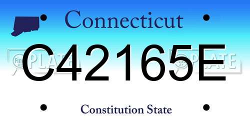 C42165E Connecticut License Plate