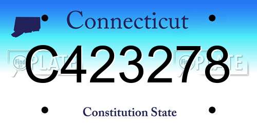 C423278 Connecticut License Plate